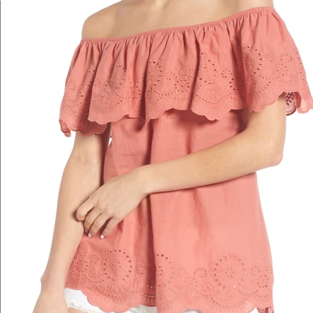 BP Ruffle Off the Shoulder Top